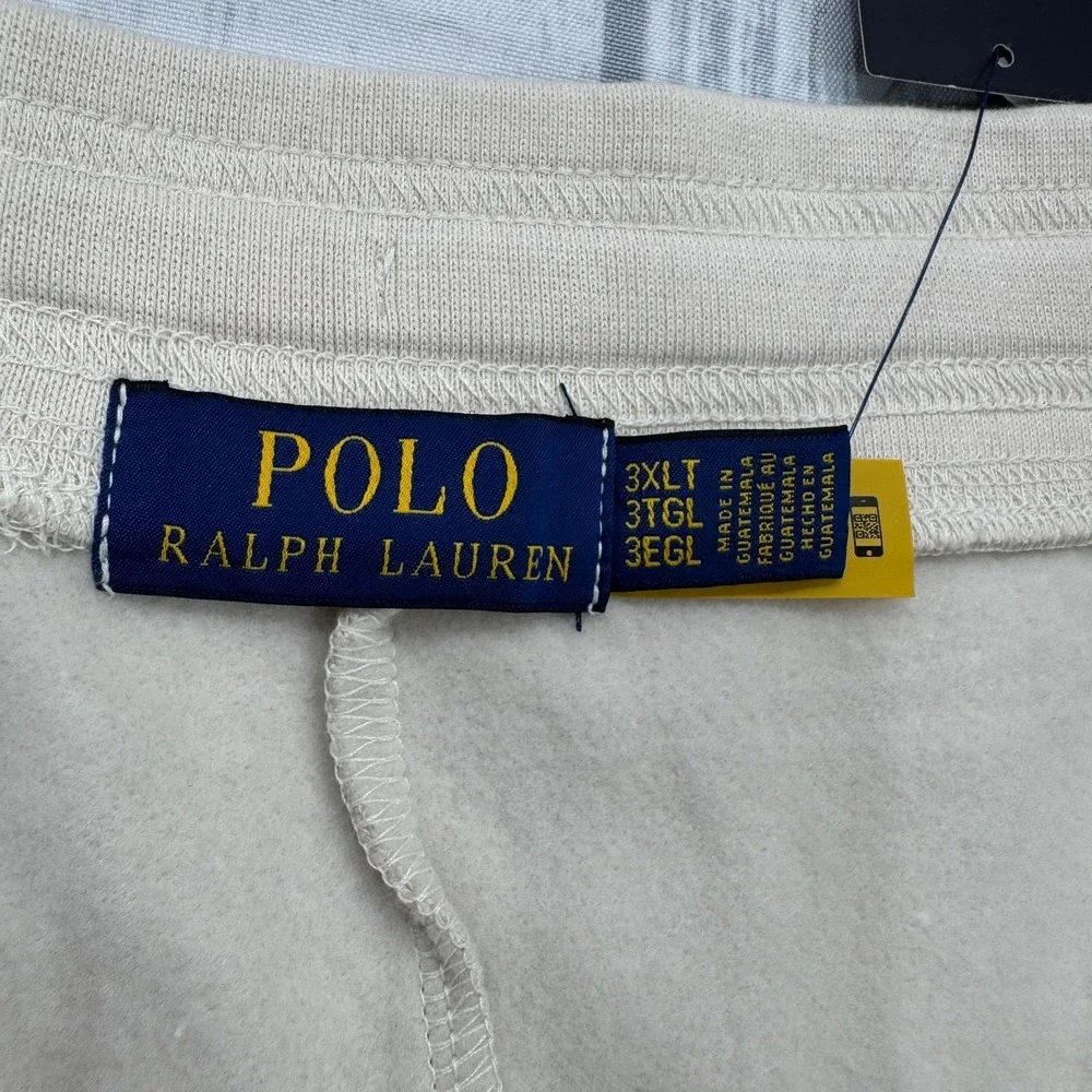 NWT POLO Ralph Lauren 3XLT Tall‎ Sweat Shorts Big Pony Beige Men $110